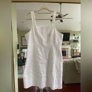 Jcrew white linen dress